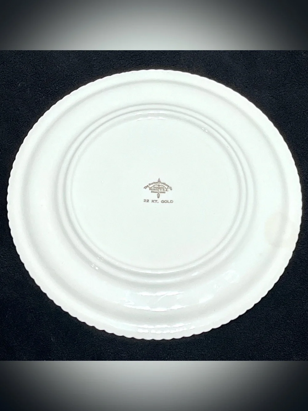 Vintage Harker Pottery 22K Gold Courting Couple Plate USA